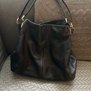 Coach Black Leather Shoulder Bag